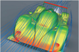 CFD-Strömungssimulation mit Druckverteilung